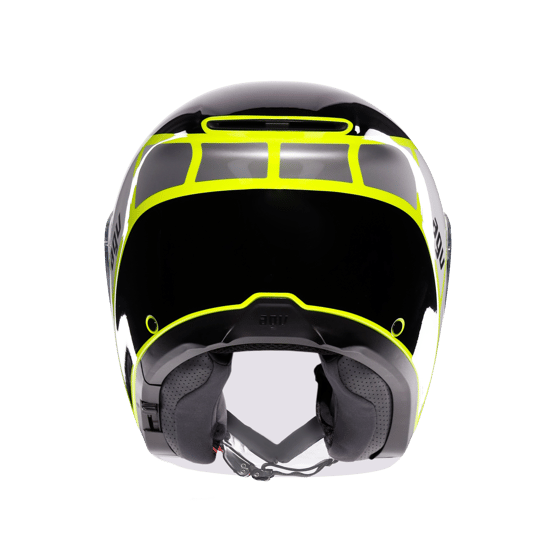 Agv İrides Davao Black Grey Yellow Fluo Kapalı Kask - Açık Kasklar