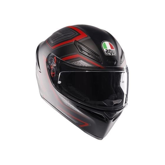 Agv K1 S Sling Matt Black Red Kapalı Kask - Kapalı Kasklar