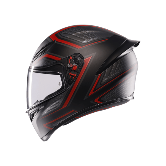 Agv K1 S Sling Matt Black Red Kapalı Kask - Kapalı Kasklar