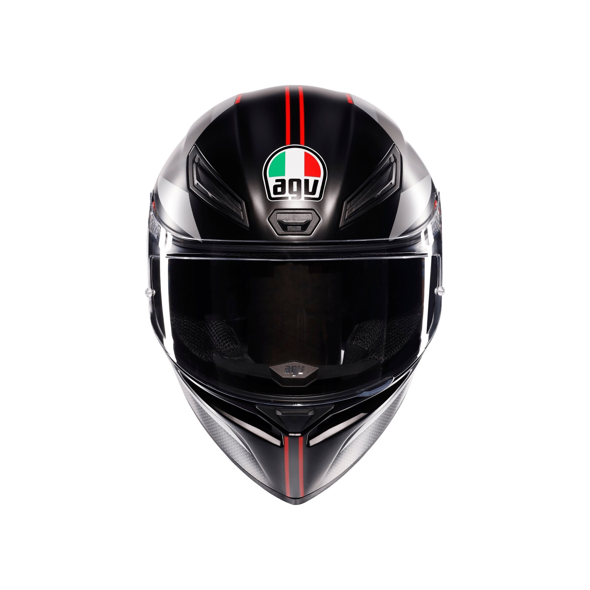 Agv K1 S Lap Matt Black Grey Red Kapalı Kask - Kapalı Kasklar