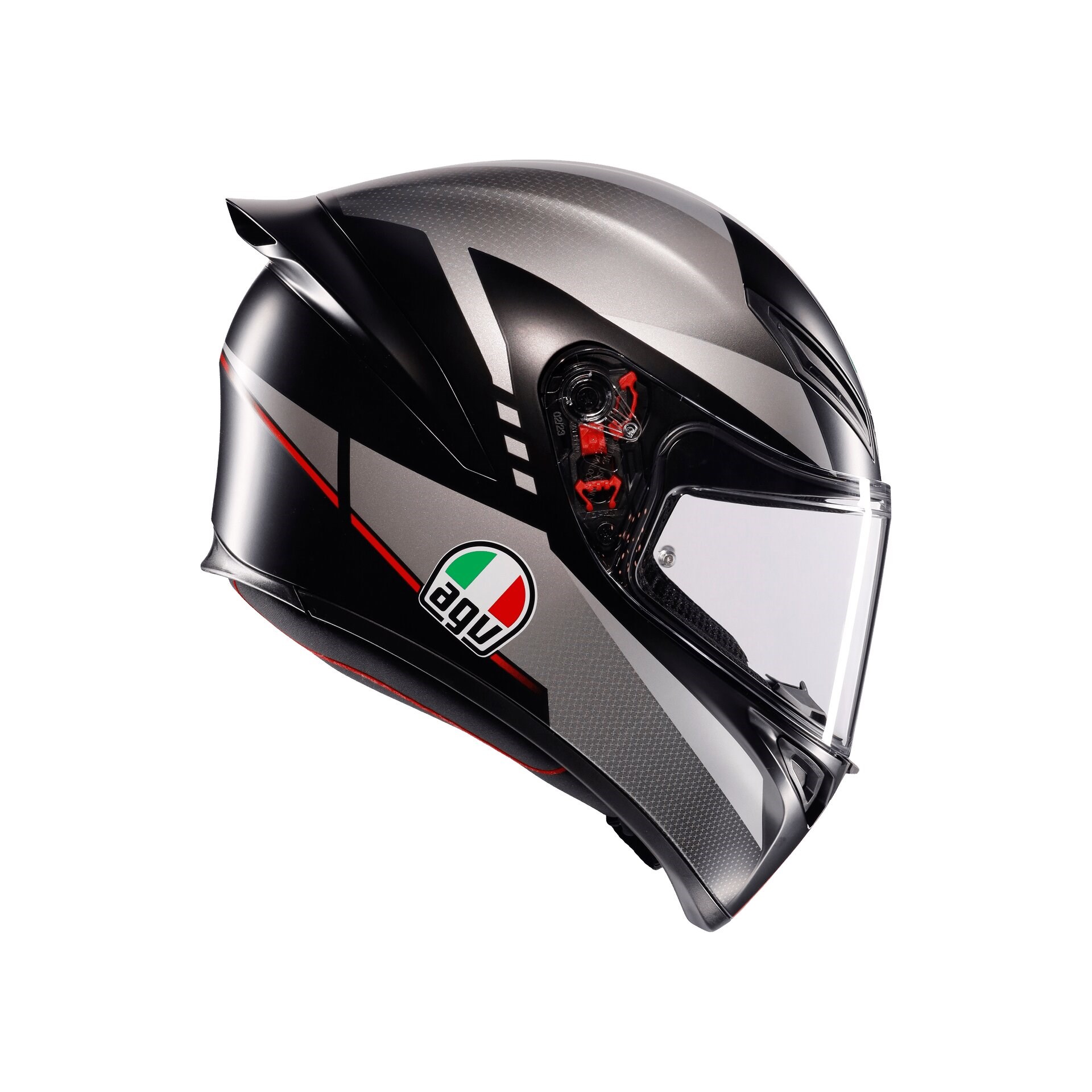 Agv K1 S Lap Matt Black Grey Red Kapalı Kask - Kapalı Kasklar