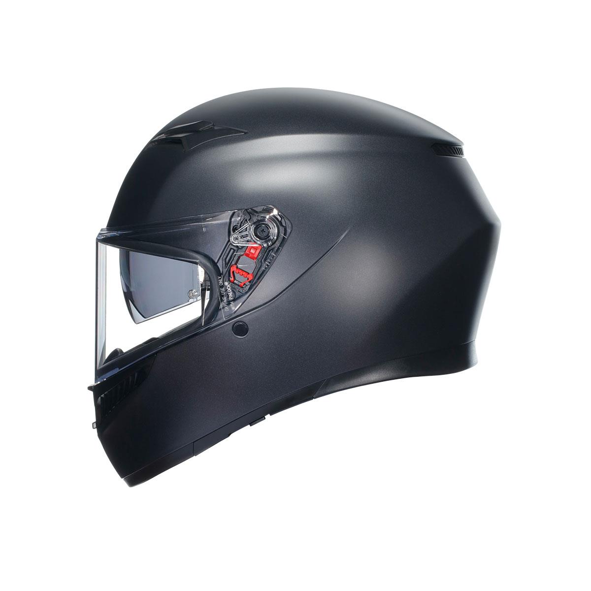 Agv K3 Mono Matt Black Kapalı Kask - Kapalı Kasklar