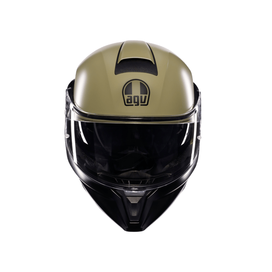 Agv Streetmodular Mono Matt Green Black Çene Açılır Kask - Çene Açılır Kasklar