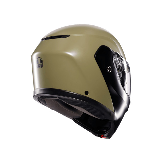 Agv Streetmodular Mono Matt Green Black Çene Açılır Kask - Çene Açılır Kasklar