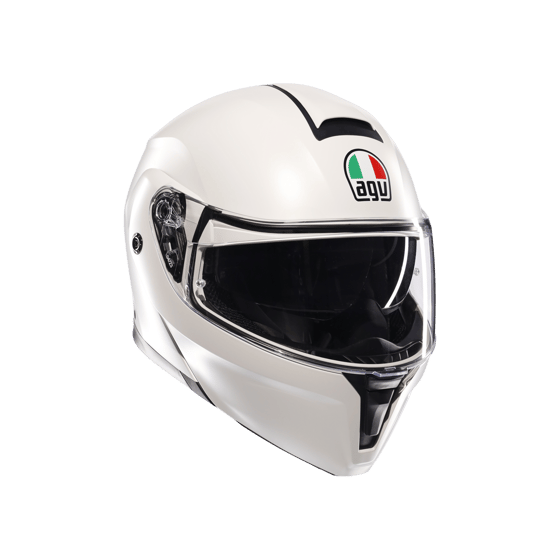 Agv Streetmodular Mono Matt Materia White Çene Açılır Kask - Çene Açılır Kasklar
