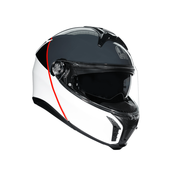 Agv Tourmodular Mlt Balance White Grey Red Çene Açılır Kask - Çene Açılır Kasklar