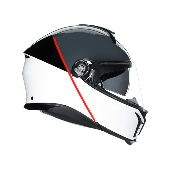 Agv Tourmodular Mlt Balance White Grey Red Çene Açılır Kask - Çene Açılır Kasklar