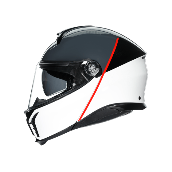Agv Tourmodular Mlt Balance White Grey Red Çene Açılır Kask - Çene Açılır Kasklar