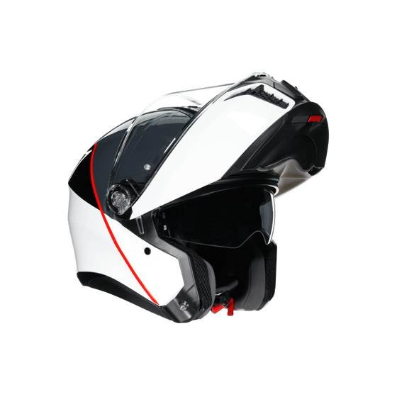 Agv Tourmodular Mlt Balance White Grey Red Çene Açılır Kask - Çene Açılır Kasklar