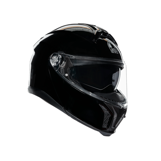 Agv Tourmodular Solid Mplk Black Çene Açılır Kask - Açık Kasklar