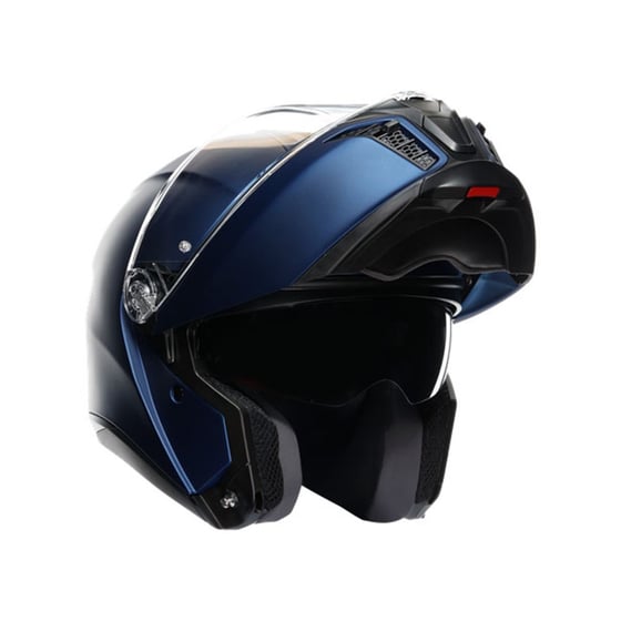 Agv Tourmodular Solid Mplk Galassia Blue Matt Çene Açılır Kask  - Çene Açılır Kasklar