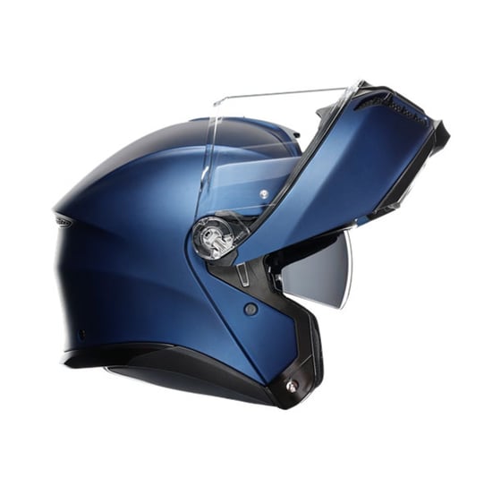 Agv Tourmodular Solid Mplk Galassia Blue Matt Çene Açılır Kask  - Çene Açılır Kasklar