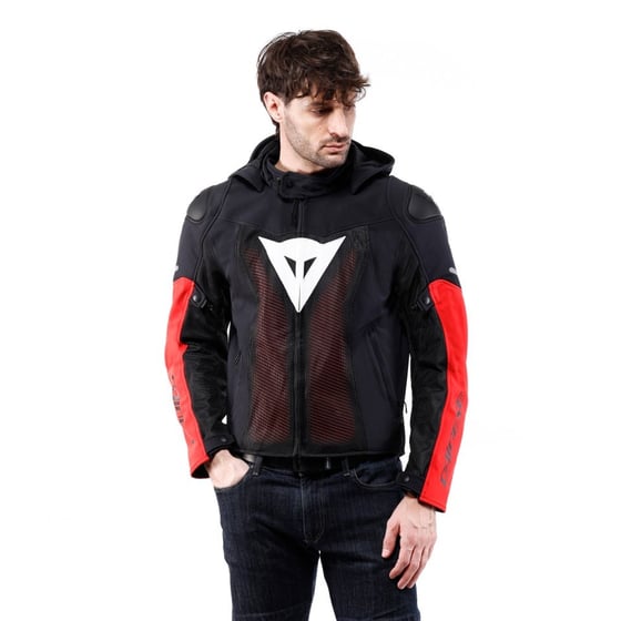 Dainese Super Sprint Black White Red Air Tekstil Mont - Montlar