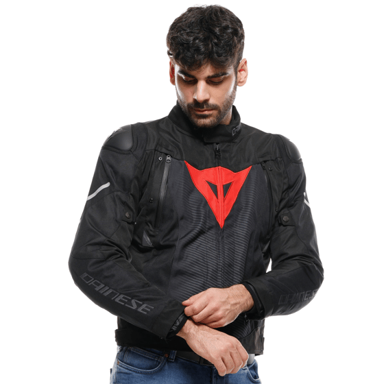 Dainese Super Sprint Black Red Lava D-Dry Mont - Montlar