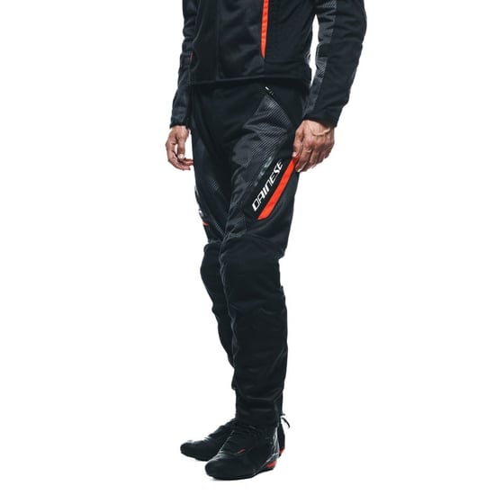Dainese Drake 2 Super Air Black Ant Red Fluo Tekstil Pantolon - Pantolonlar