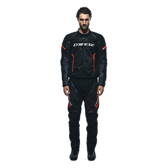 Dainese Drake 2 Super Air Black Ant Red Fluo Tekstil Pantolon - Pantolonlar