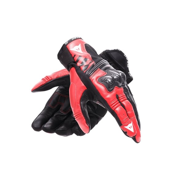 Dainese Reacto Carbon Black Red Lava Short Deri Eldiven - Eldivenler