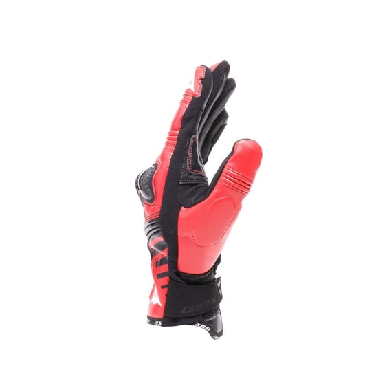 Dainese Reacto Carbon Black Red Lava Short Deri Eldiven - Eldivenler