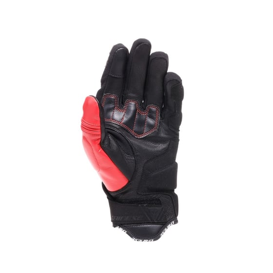 Dainese Reacto Carbon Black Red Lava Short Deri Eldiven - Eldivenler
