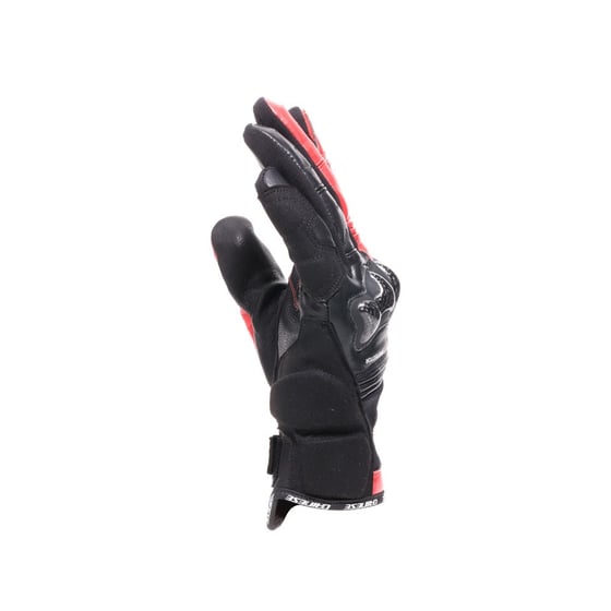 Dainese Reacto Carbon Black Red Lava Short Deri Eldiven - Eldivenler