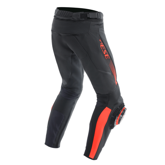Dainese SuperSpeed Black Red Fluo Deri Pantolon - Pantolonlar