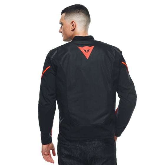 Dainese Smart Jacket LS Sport Black Fluo Red Airbag Tekstil Mont     - Smart Jacket
