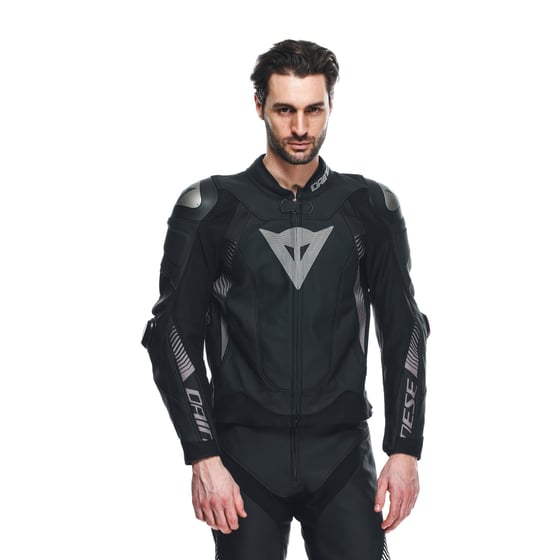 Dainese Super Speed 4 Black Matt Charcoal Gray Deri Mont - Montlar