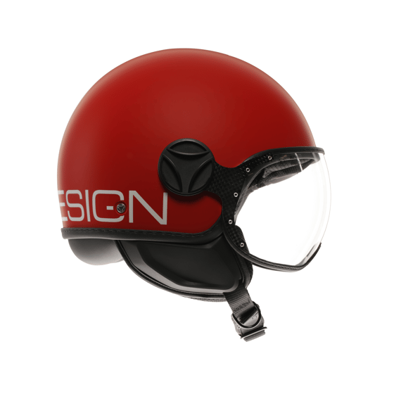 Momodesign Fgtr Classic Candy Matt Red White Açık Kask - Açık Kasklar