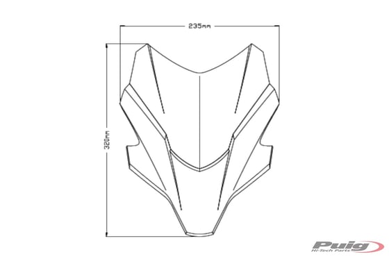Puig 20618H Füme Ön Cam - Motosiklet Modifiye Ürünler