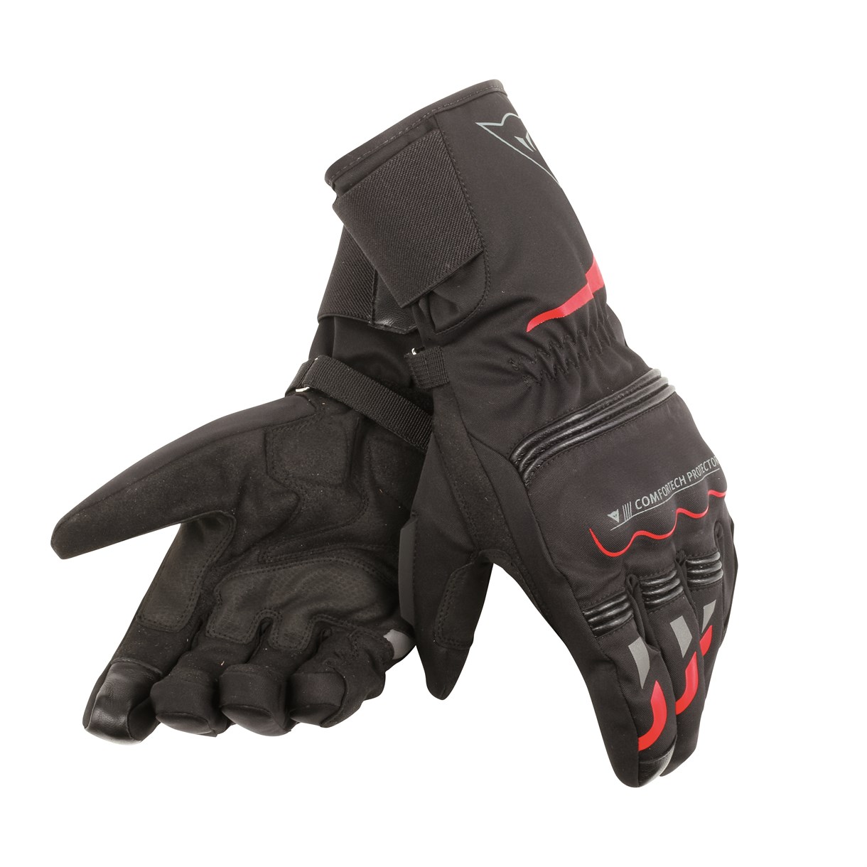 Dainese Tempest Unisex  Black Red D-Dry Kadın Long Eldiven - Eldivenler