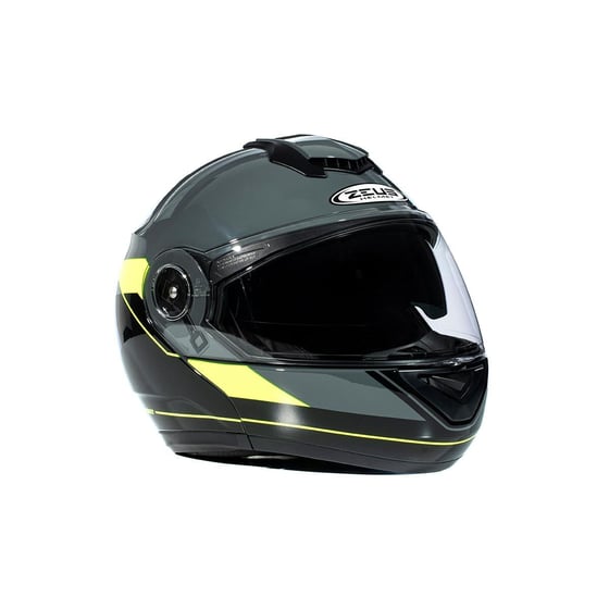 Zeus ZS-3050 BE7 Grey Fluo Yellow Çene Açılır Kask - Çene Açılır Kasklar