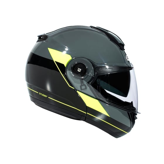 Zeus ZS-3050 BE7 Grey Fluo Yellow Çene Açılır Kask - Çene Açılır Kasklar