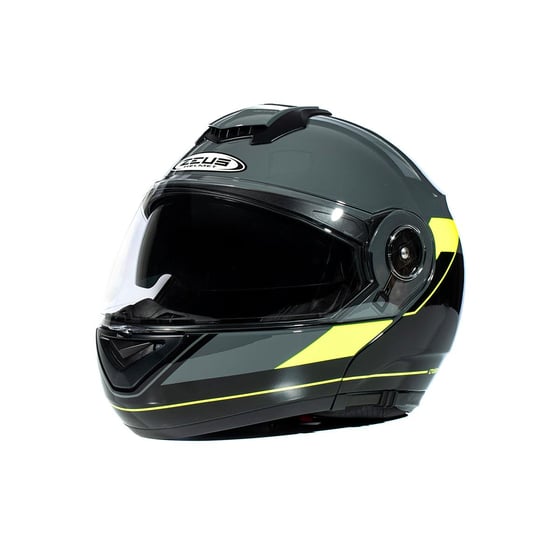 Zeus ZS-3050 BE7 Grey Fluo Yellow Çene Açılır Kask - Çene Açılır Kasklar